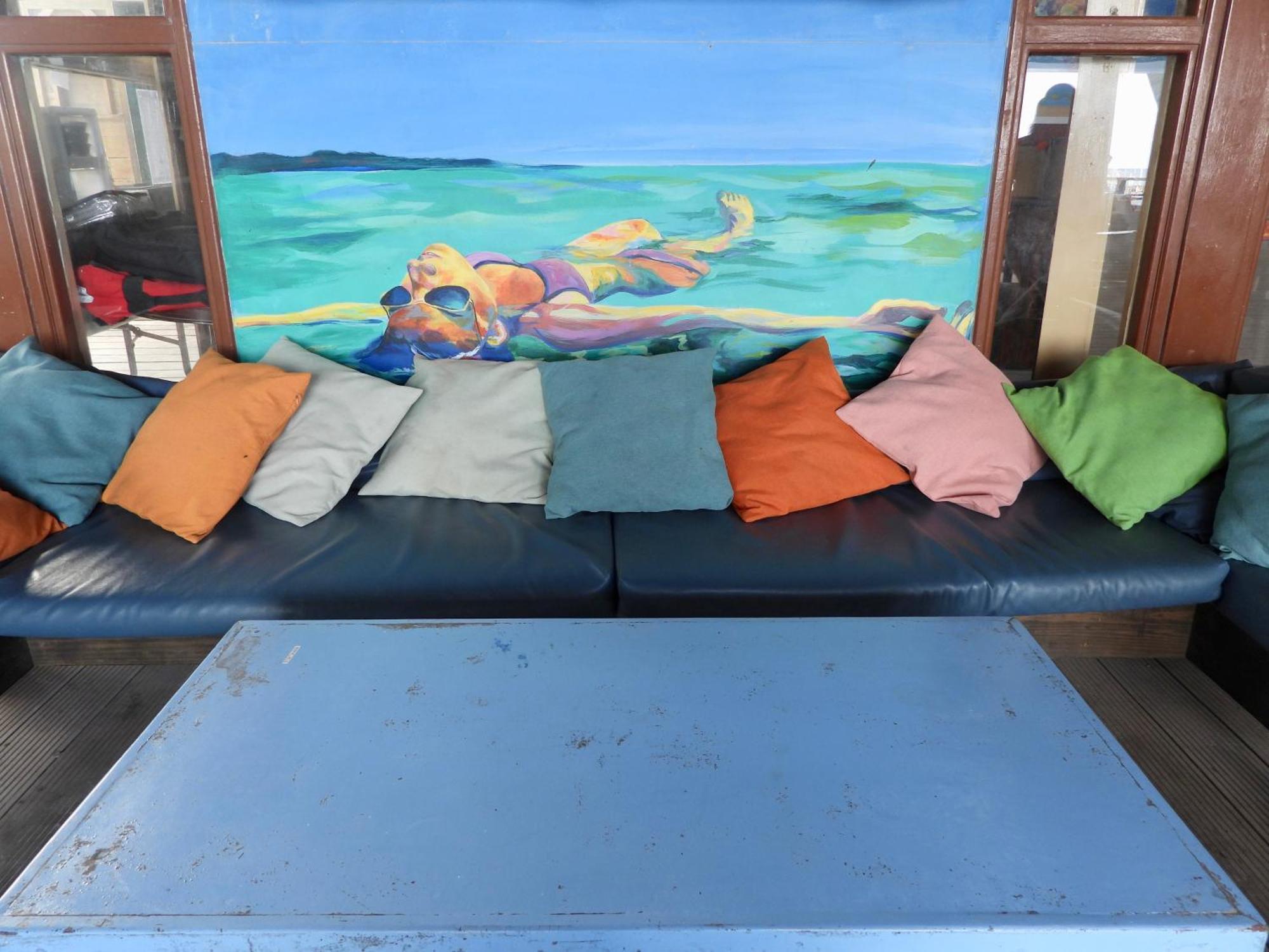 Sandbar Beachfront Hostel & Restaurant San Pedro  Exteriör bild
